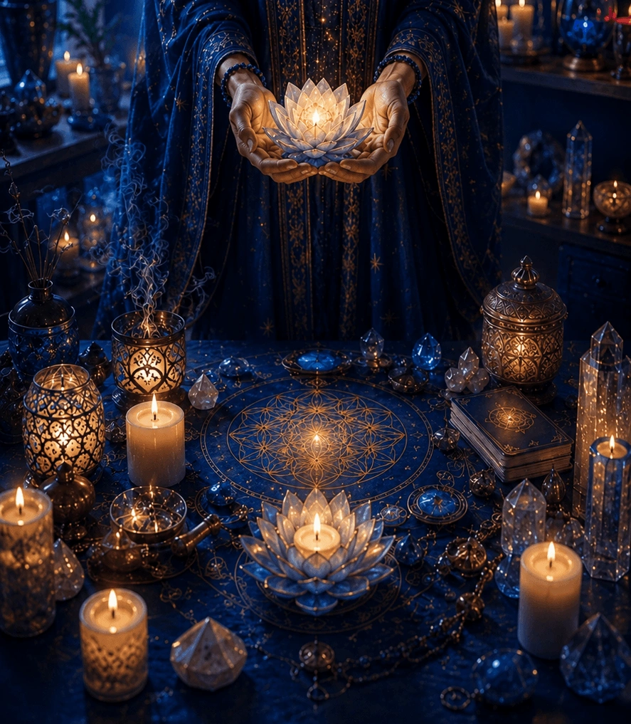 Rituais de luz e consultas com Mãe Lucélia
