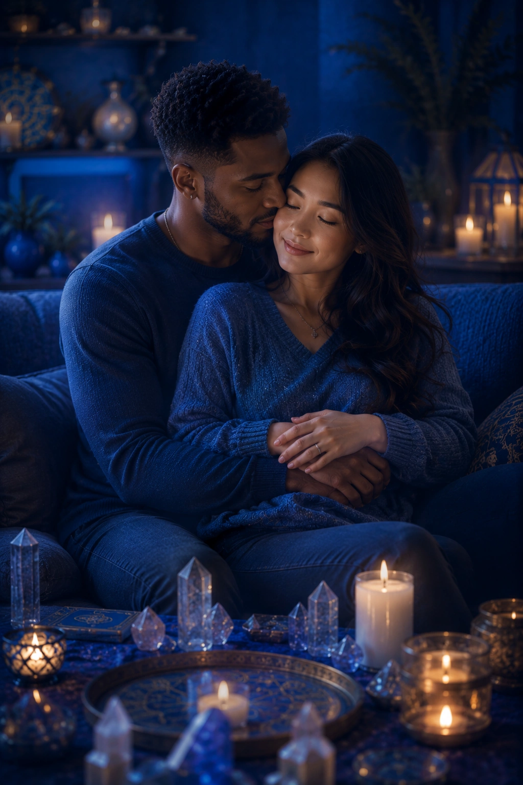 Casal unido pela luz de Mãe Lucélia